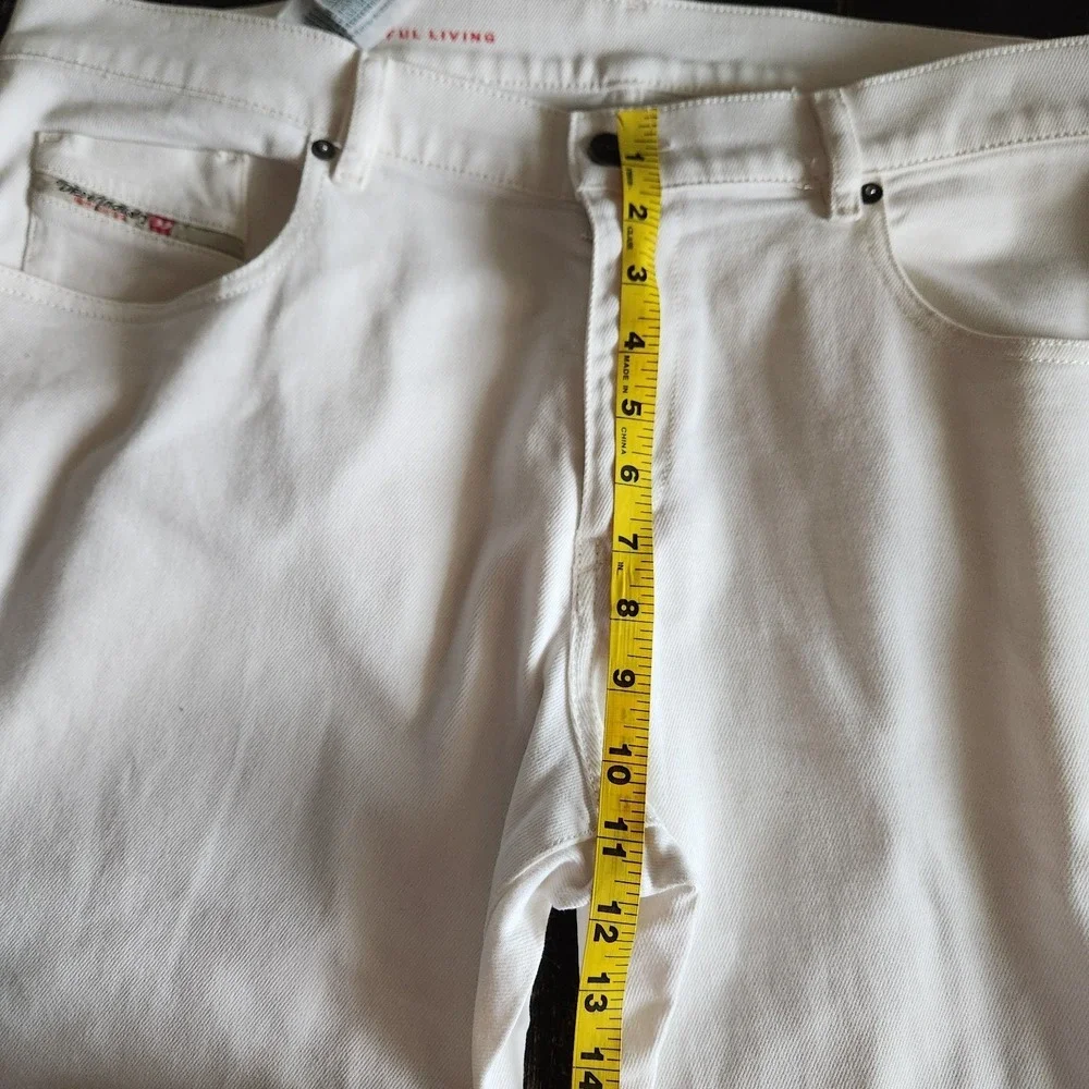 DIESEL 2019 D-Strukt 09F26 Men Jeans W38/L30 White Slim‎ Fit Zip Fly Denim